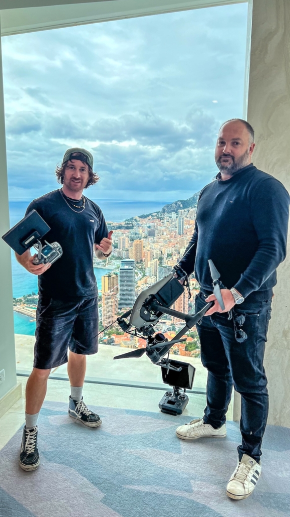 cameraman avec drone à monaco